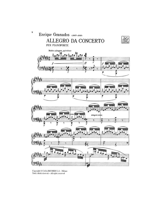 Granados - Allegro, Da Concerto