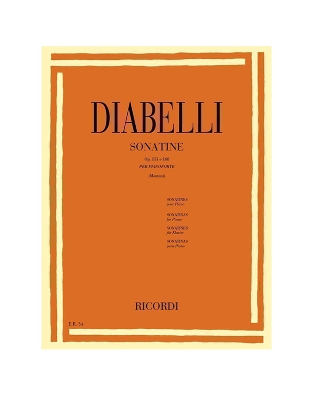 Anton Diabelli - Sonatine op. 151 e 168 per pianoforte / Εκδόσεις Ricordi