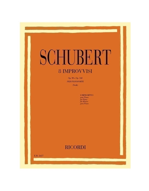 Franz Schubert - 8 Improvvisi op. 90 e op. 142 per pianoforte / Εκδόσεις Ricordi