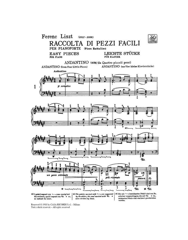 Franz Liszt - Il mio primo Liszt / Εκδόσεις Ricordi