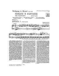 W.A.Mozart - Sonate e fanasie per pianoforte Vol. I / Ricordi editions