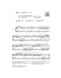 Muzio Clementi - 12 Sonatine op. 36, 37, 38 per pianoforte / Εκδόσεις Ricordi