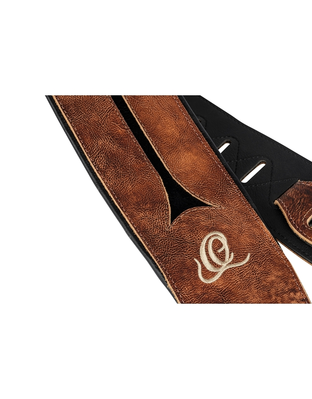 ORTEGA OSBS-1 Guitar - Bass Strap Leather Chestnut Tree