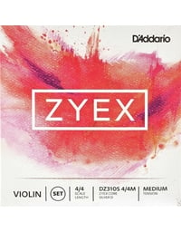 D'Addario ZYEX DZ-310AS Χορδές Σετ Medium για Βιολί 4/4 Silver D