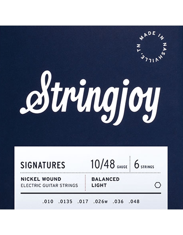 STRINGJOY SJ-BAL10 Signatures Balanced Light Electric Guitar Strings (10-48)
