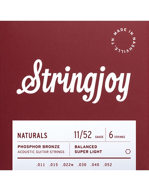 STRINGJOY SJ-NB1152 Naturals Phosphor Bronze Χορδές Ακουστικής Κιθάρας (11-52)