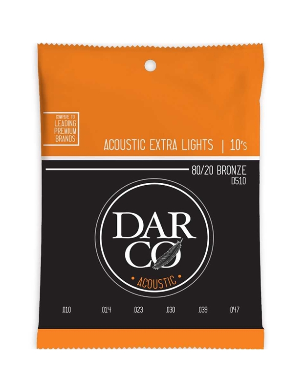 MARTIN DARCO D510 Extra Light Acoustic Guitar Strings (010-47)