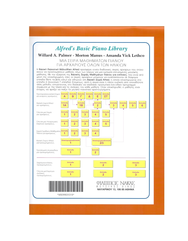Alfred's Basic Piano Library - Βιβλίο Μαθημάτων Επίπεδο 1Α