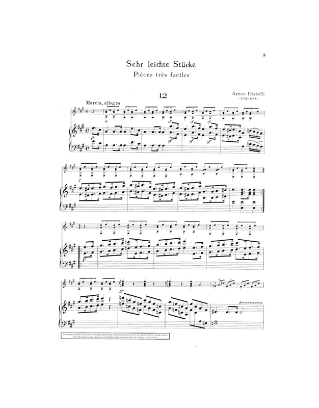 Diabelli Anton Sehr Stucke Vol. 2 - Very Easy Pieces For Guitar and Piano Vol. 2