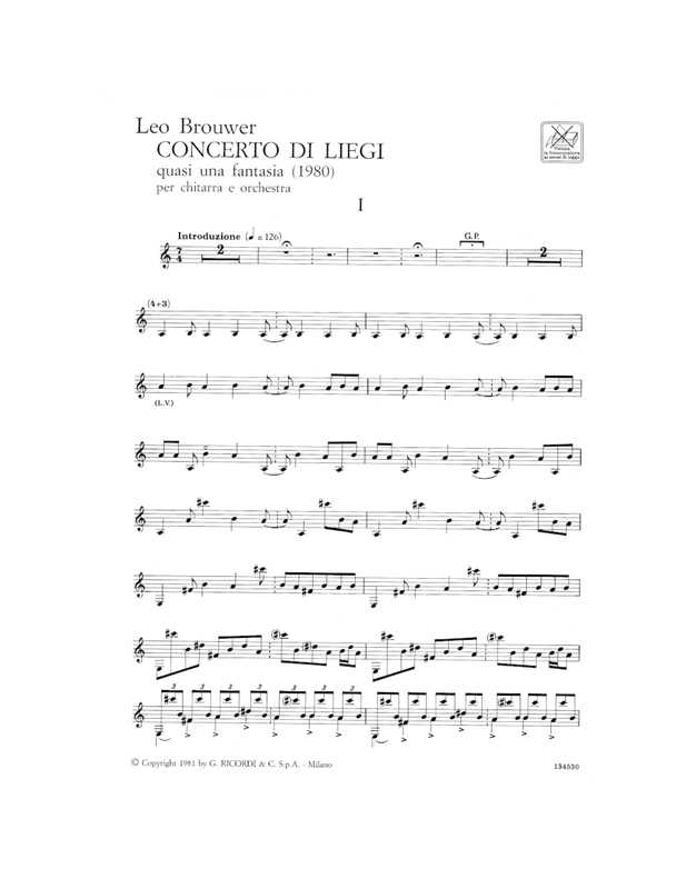 Leo Brouwer - Concerto Di Liegi (Quasi Una Fantasia) Per Chitarra E Orchestra