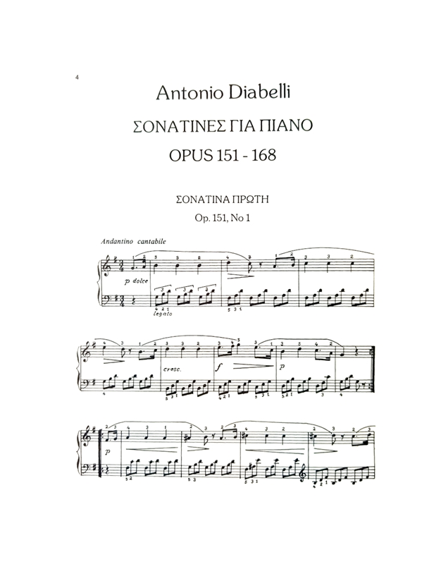 Diabelli Anton - Sonatinas Op.151 - 168