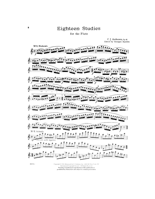 Andersen 18 Studies Op. 41