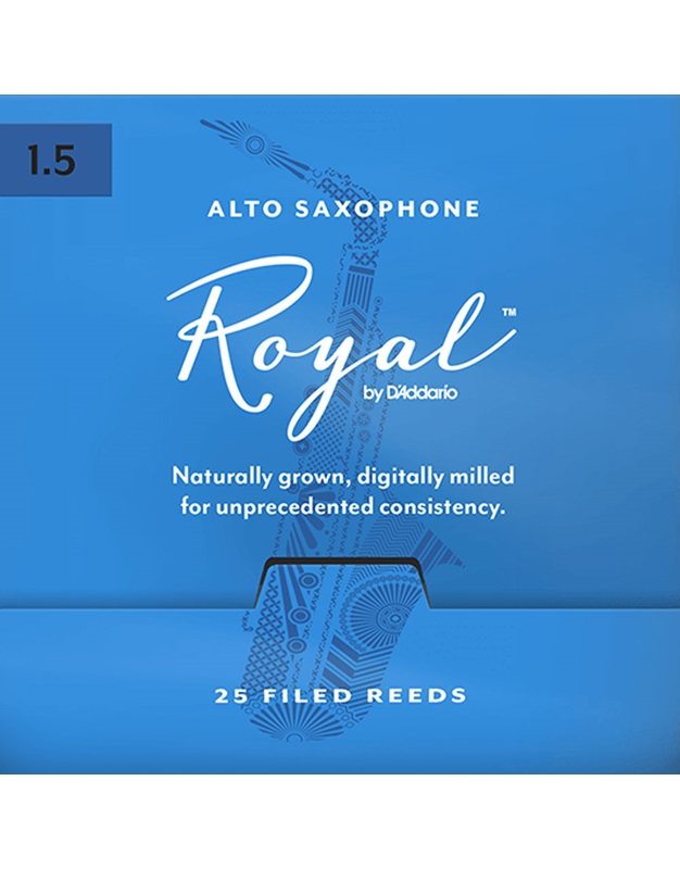 D'Addario Woodwinds Royal Alto Saxophone Reed No. 1.5  (1 piece)