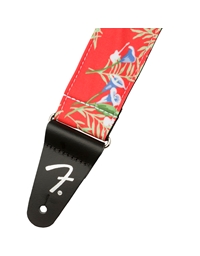 FENDER Hawaiian Strap 2" Red Floral Guitar - Bass Strap