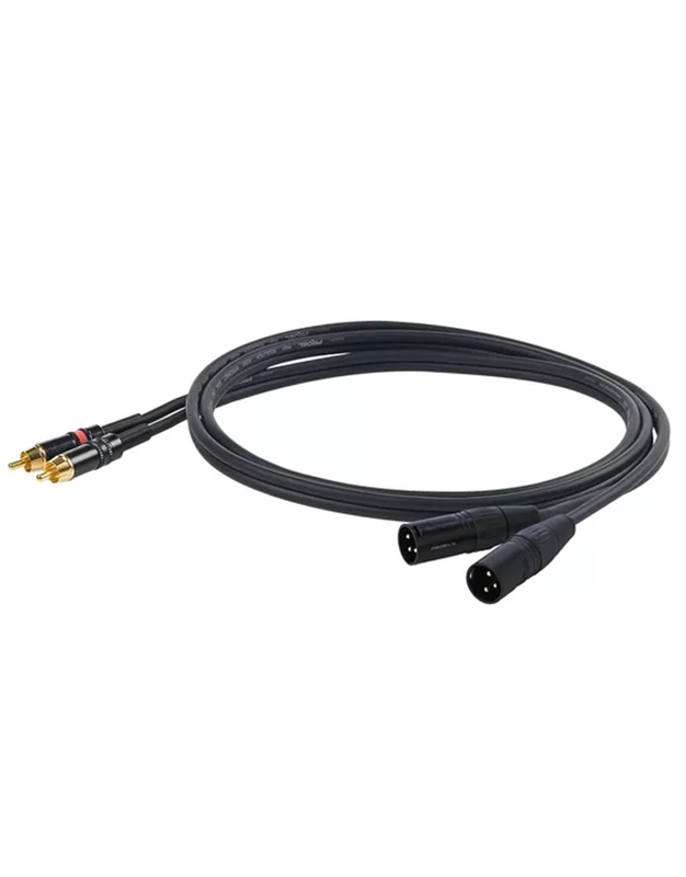 PROEL CHLP-330-LU15 Cable from two XLR-3 male to two RCA male 1,5m