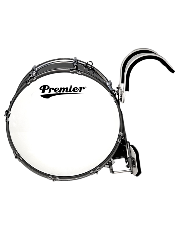 PREMIER Olympic 61620BK Black Βass Drum 20'' x 10" with Carrier and Sticks