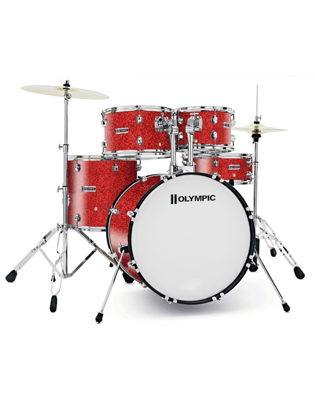 PREMIER Olympic 22" Rock Premium Red Sparkle Ακουστικό Drum Set με Πιατίνια