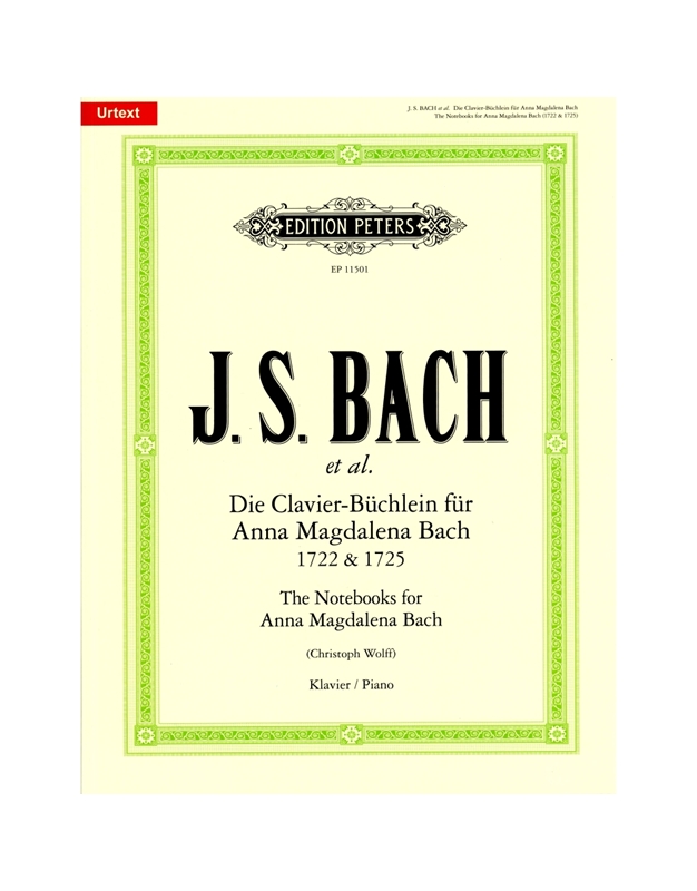 BACH J.S. Anna Magdalena 1725 / Peters Edition