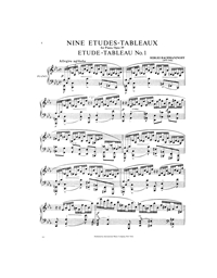 Rachmaninoff Sergei - 9 Etudes - Tableaux For Piano, Op. 39