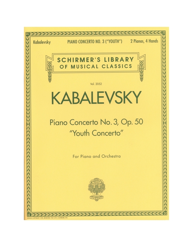 Kabalevsky Dmitri - Piano Concerto No. 3 (Youth Concerto), Op. 50