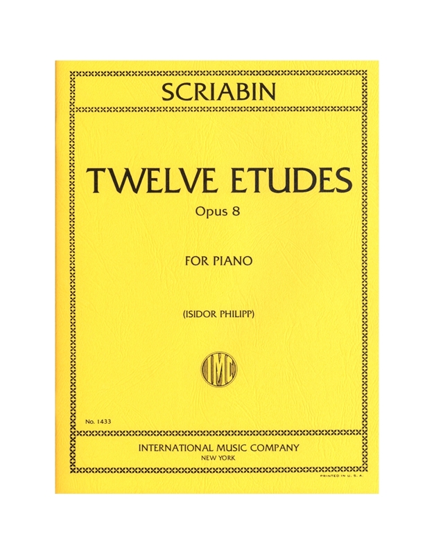 Scriabin Alexander - 12 Etudes For Piano, Op. 8