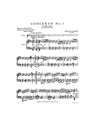 Paganini Niccolo - Concerto For Violin No. 1 In D Major, Op. 6