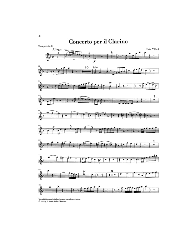 Haydn Joseph - Concerto For Trumpet In Eb Major