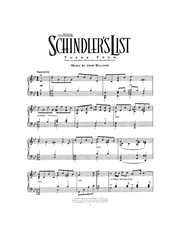 John Williams - Schindler 's List Theme