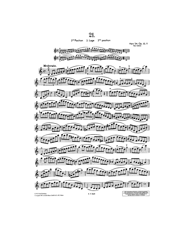 Sitt Hans - 100 Studies For Violin Op. 32 (New Edition) book 2