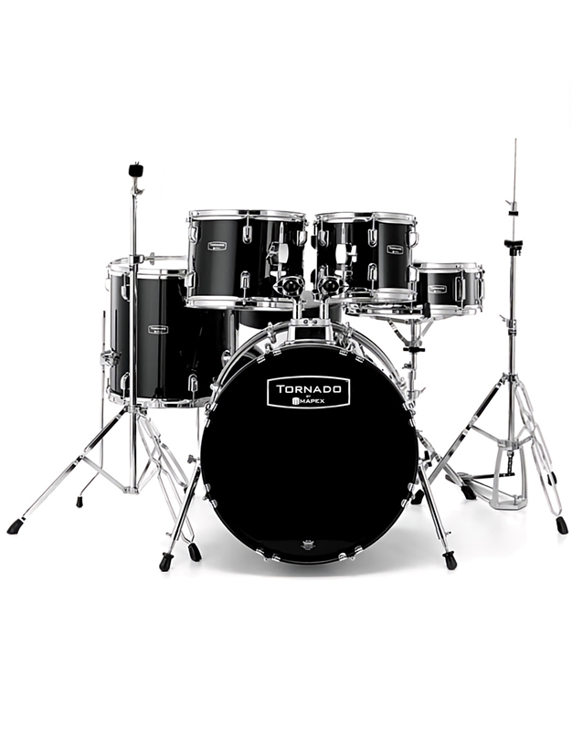 MAPEX TND5844FT Tornado Jazz Black Drum Set with Hardware