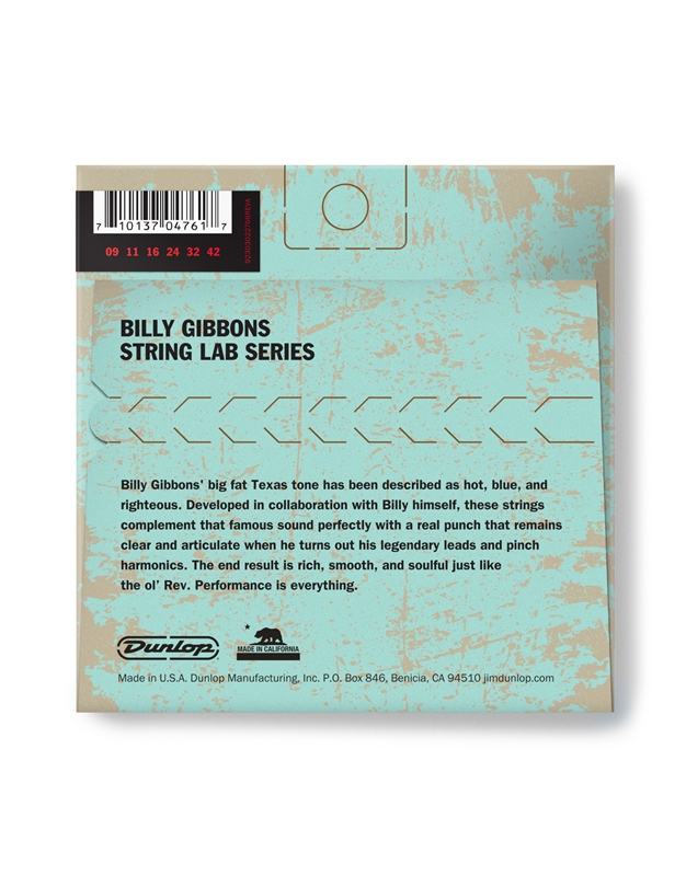 DUNLOP RWN0942 Billy Gibbons Rev. Willy's Χορδές Ηλεκτρική Κιθάρας Set (09-42)