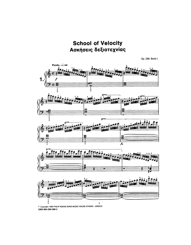 Czerny Carl - School Of Velocity 40 Exercises Op. 299 BK / MP3