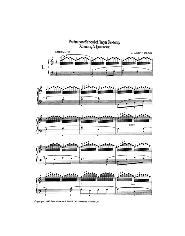 Czerny Carl - Preliminary School Of Finger Dexterity Op. 636