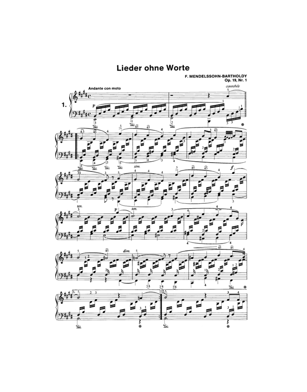 Mendelssohn Felix Bartholdy - Τραγούδια  Xωρίς Λόγια