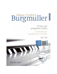 Burgmuller Johann Friedrich - 25 Εύκολες & Προοδευτικές Σπουδές Op. 100 BK / CD / MP3