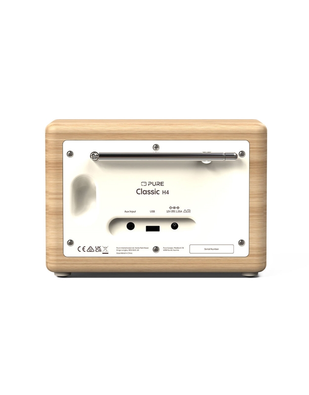 PURE Classic H4 Ψηφιακό Pαδιόφωνο DAB+ Kαι Bluetooth, Λευκό / Bελανιδιά